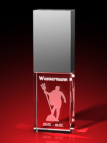 Sternz. Wassermann - USB-Stick, LED weiß, 64 GB (30 x 18 x 10) – GLASFOTO.COM