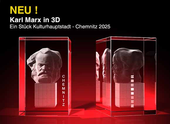 Kulturhauptsadt Chemnitz Karl Marx in 3D