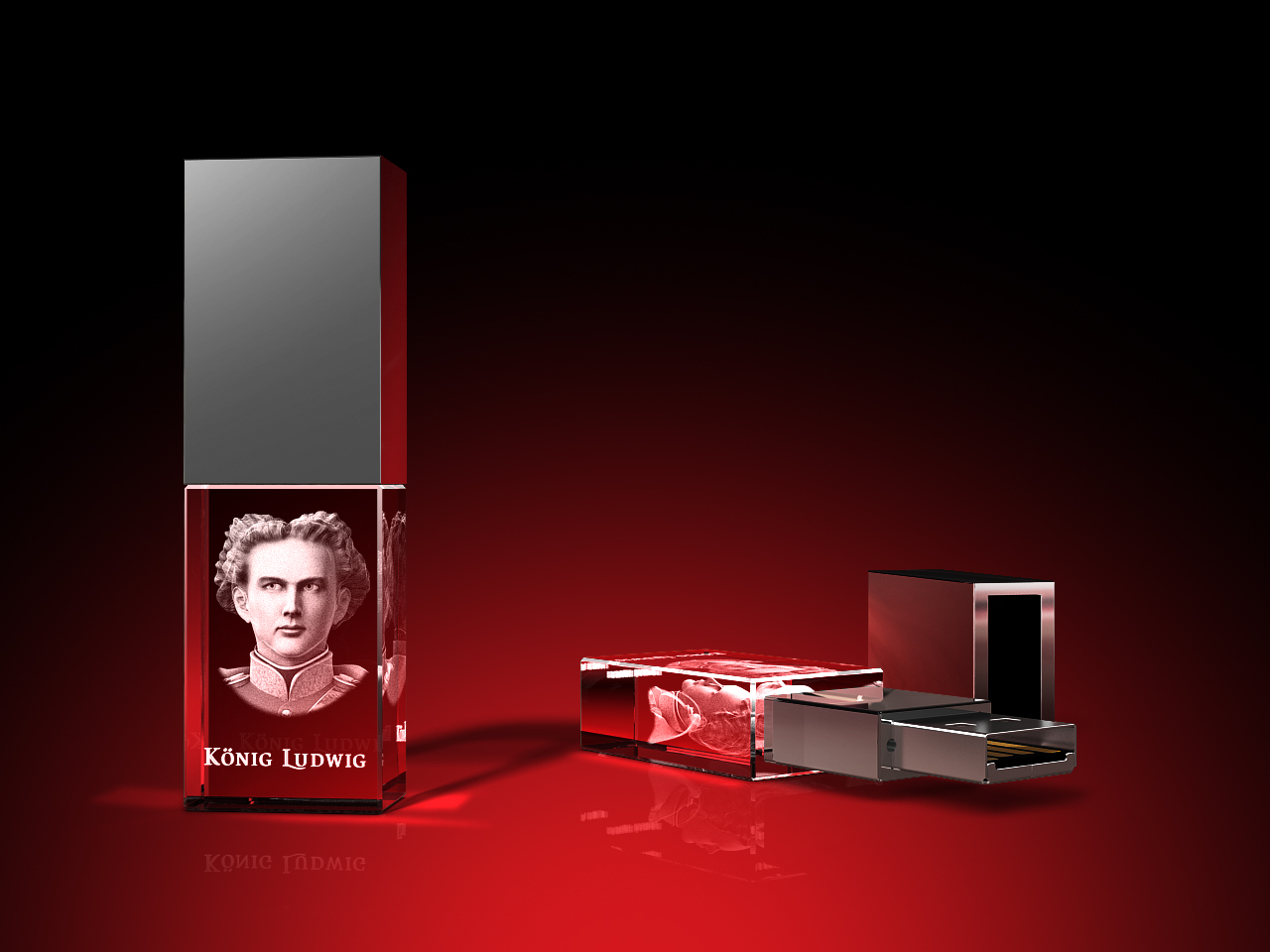 König Ludwig - USB-Stick, LED weiß, 16 GB (30 x 18 x 10)
