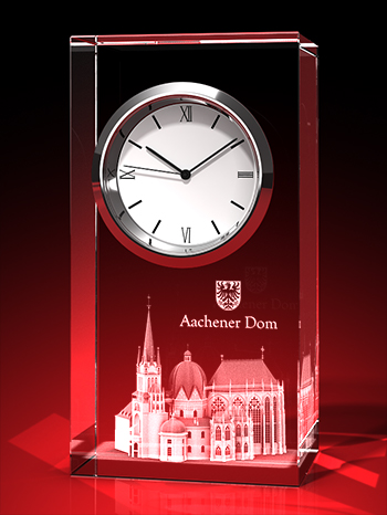 Aachener Dom - Uhr, Glas eckig liegend – GLASFOTO.COM