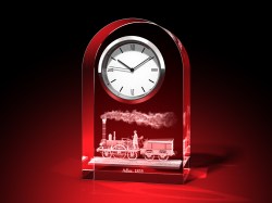 Adler - Uhr, Glas rund – GLASFOTO.COM