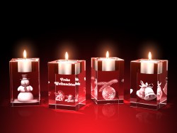 Ein moderner Adventskranz ist ein Blickfang. Stellen Sie einen Kranz aus sechs verschiedenen Motiven zusammen. Nur bei GLASFOTO.COM.