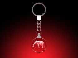 schlüsselanhänger, elefant, 3D Tiere, Tiere in Glas, GLASFOTO.COM