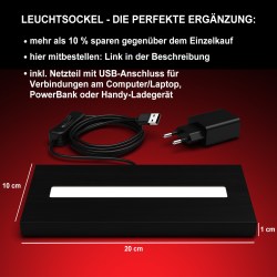 Magent Geschenkbox Glasfoto Kristallglas 