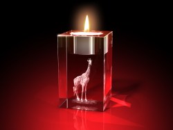 Giraffe - Teelichthalter – 3D Tiere von GLASFOTO.COM