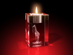 Giraffe - Teelichthalter – 3D Tiere von GLASFOTO.COM