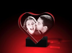 Glasfoto, glasherz, 2d, Valentinstag, Hochzeits, Jahrestag, GLASFOTO.COM