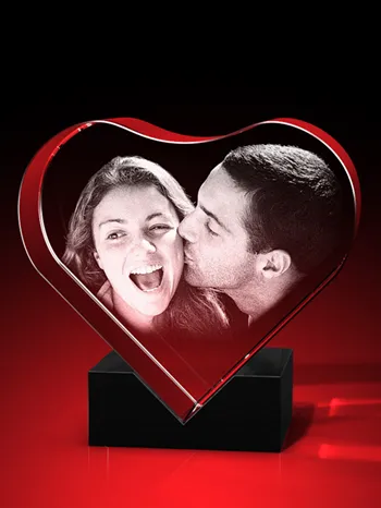 Glasfoto, glasherz, 2d, Valentinstag, Hochzeits, Jahrestag, GLASFOTO.COM