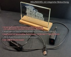 Flachglasfoto LED - 10 x 15 - Querformat - Portrait - Liebespaar