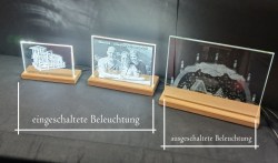 Flachglasfoto LED - 10 x 15 - Querformat - Portrait - Liebespaar