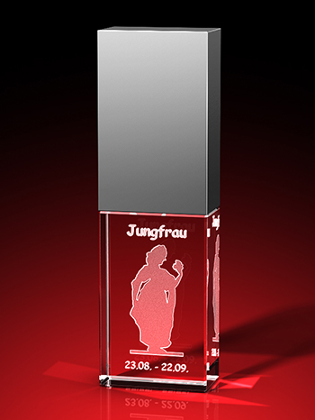 Sternzeichen Jungfrau - USB-Stick, LED weiß, 64 GB (30 x 18 x 10) – GLASFOTO.COM
