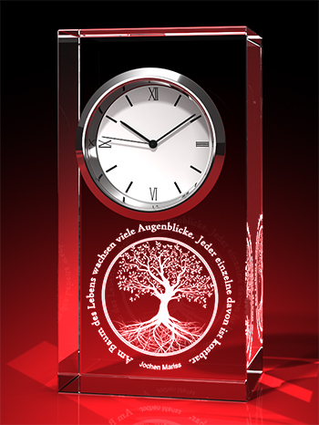 Baum des Lebens - Uhr, Glas eckig (50 x 95 x 35) – GLASFOTO.COM