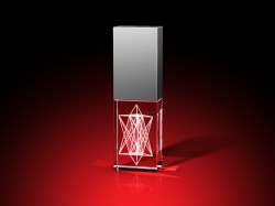 Lichtpyramide - USB-Stick, LED weiß, 16 GB (30 x 18 x 10) – GLASFOTO.COM