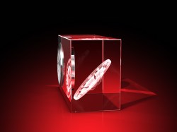 Lutherrose - Uhr, Glas eckig – GLASFOTO.COM