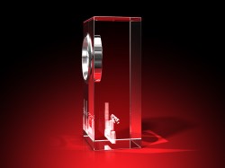 München Silhouette - Uhr, Glas eckig (50 x 95 x 35) – GLASFOTO.COM