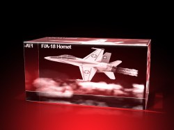Magent Geschenkbox Glasfoto Kristallglas 