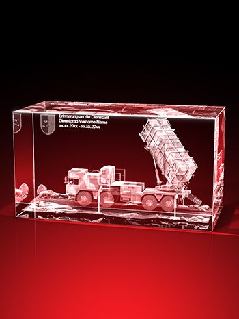 Magent Geschenkbox Glasfoto Kristallglas 