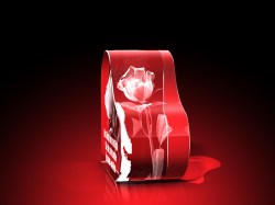 Rose + Ich denk an dich - Herz – GLASFOTO.COM