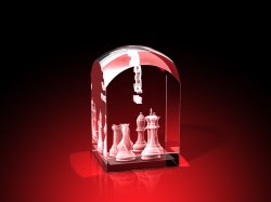 Schach Pokal - Schachbrett - 3. Platz - Quader RD – GLASFOTO.COM