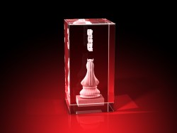 Schach Pokal - Springer - 3. Platz - Quader – GLASFOTO.COM