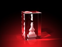 Schach Pokal - Springer - 3. Platz - Quader – GLASFOTO.COM