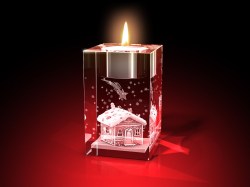 Advents-Teelicht Weihnachtsmann - Teelicht – GLASFOTO.COM