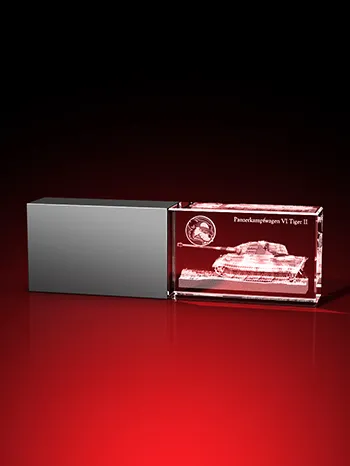 Magent Geschenkbox Glasfoto Kristallglas 