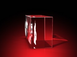 Glasfoto – Uhr mit Foto, Glas eckig